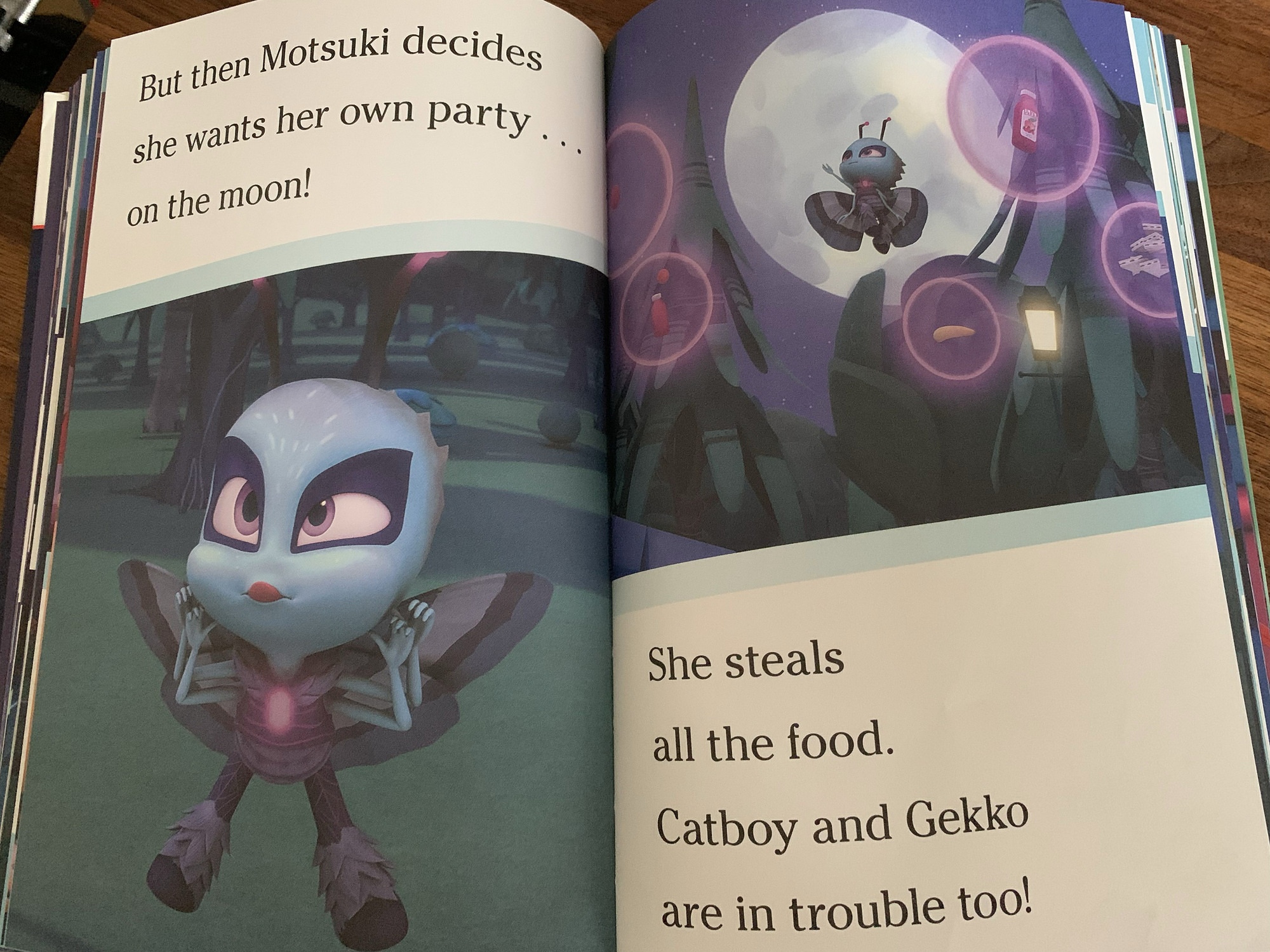 A page from inside A PJ Masks Treasury