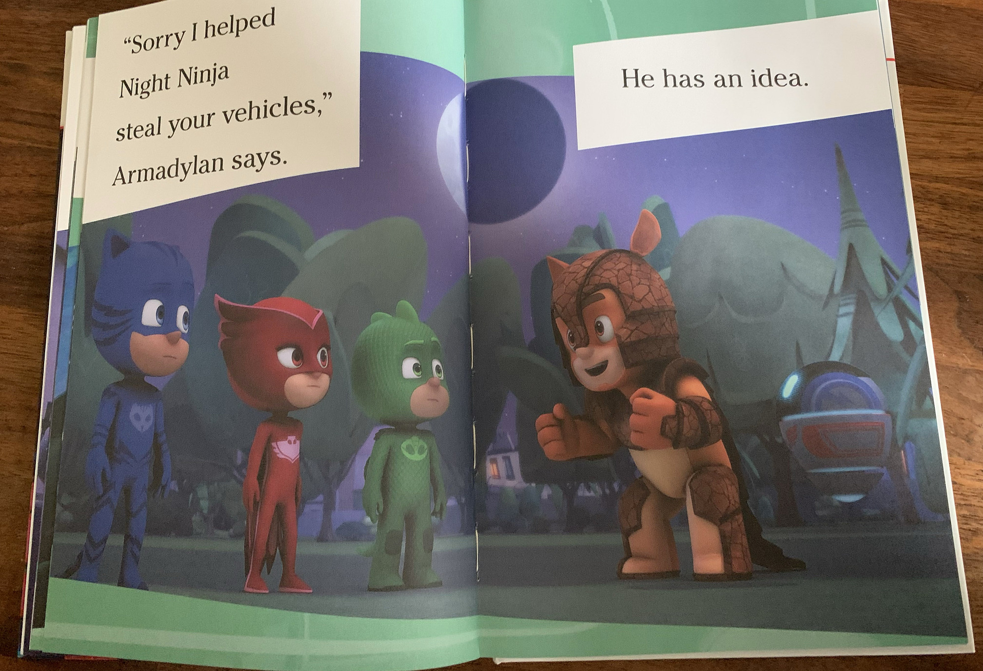 Another page from inside A PJ Masks Treasury