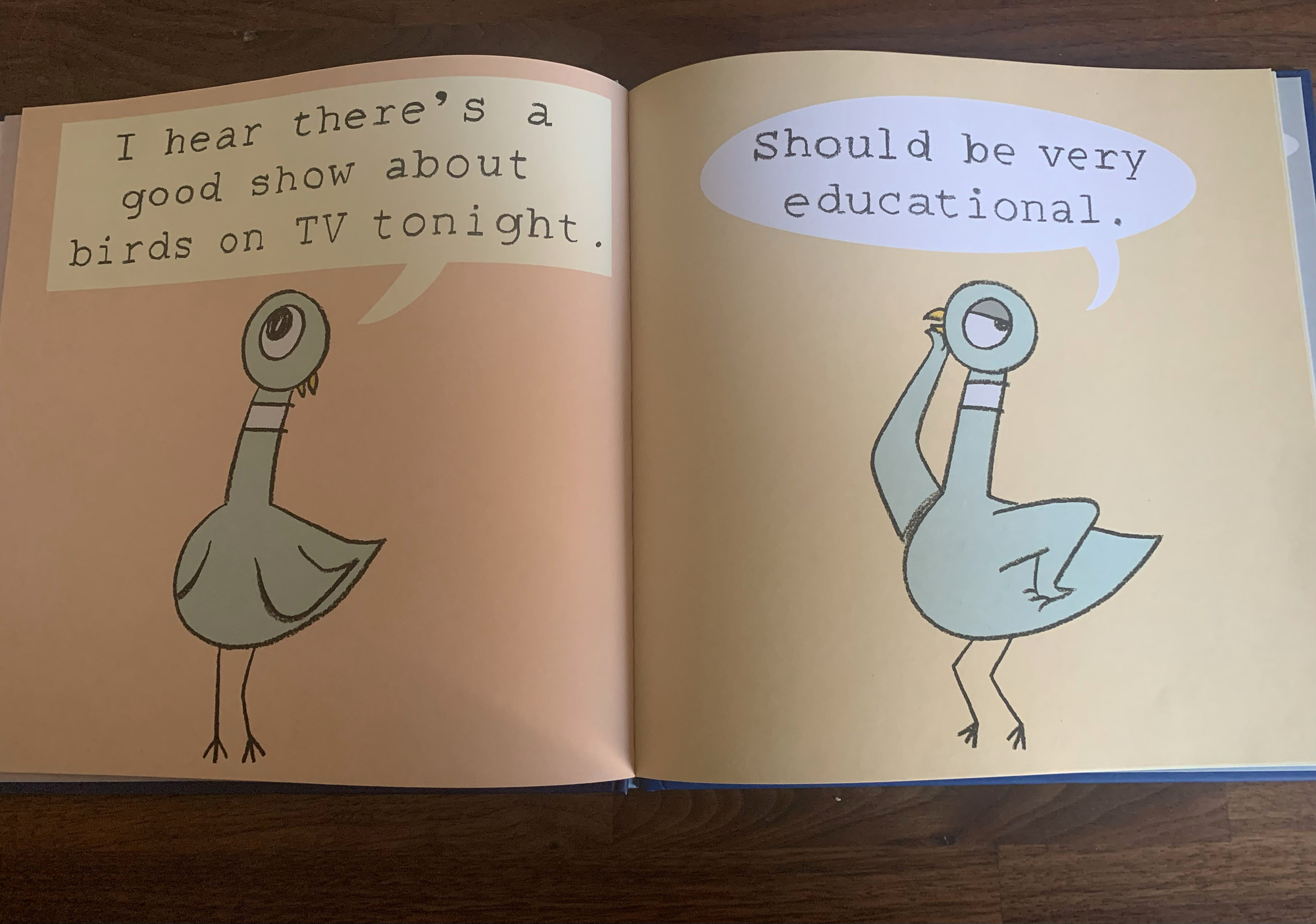 Don't Let the Pigeon Stay Up Late!: favorite page spread