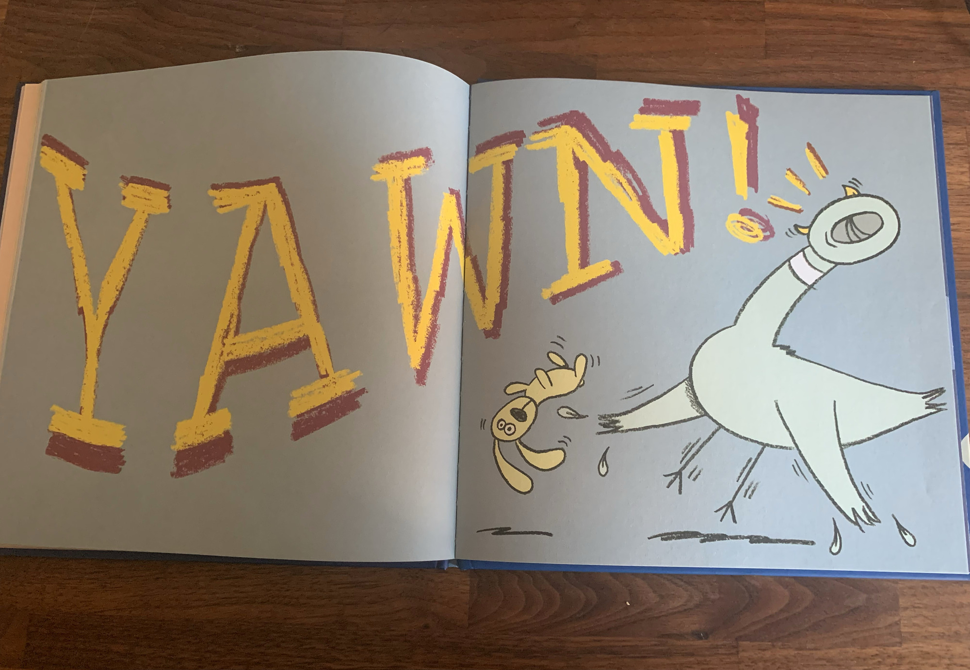 Another page from inside Don't Let the Pigeon Stay Up Late!