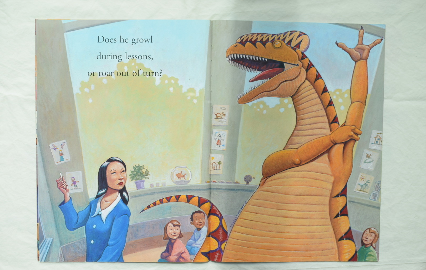 How Do Dinosaurs Go to School? — favorite page spread