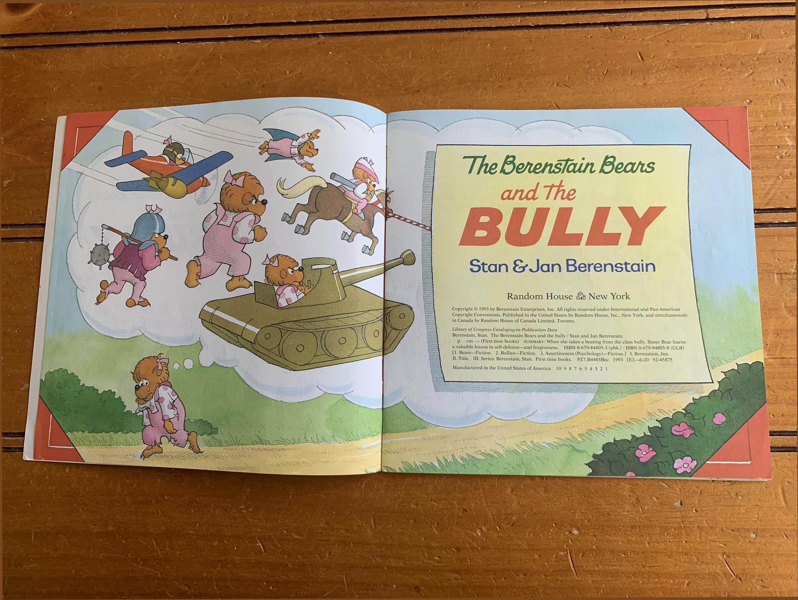 The Berenstain Bears and the Bully — the title-page spread
