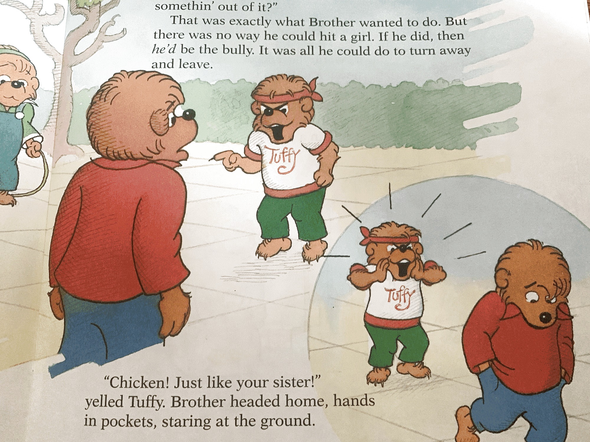 A page from inside The Berenstain Bears and the Bully
