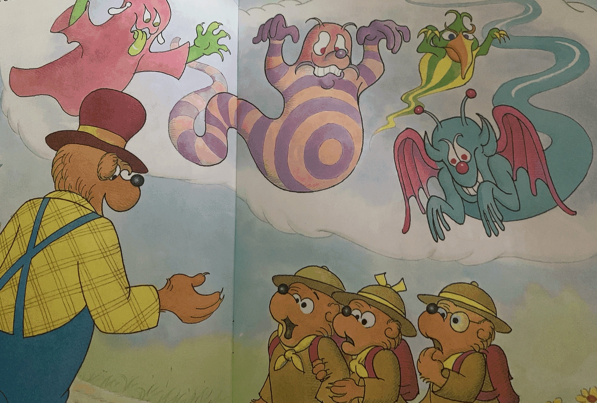 A page from inside The Berenstain Bears and the Ghost of the Forest