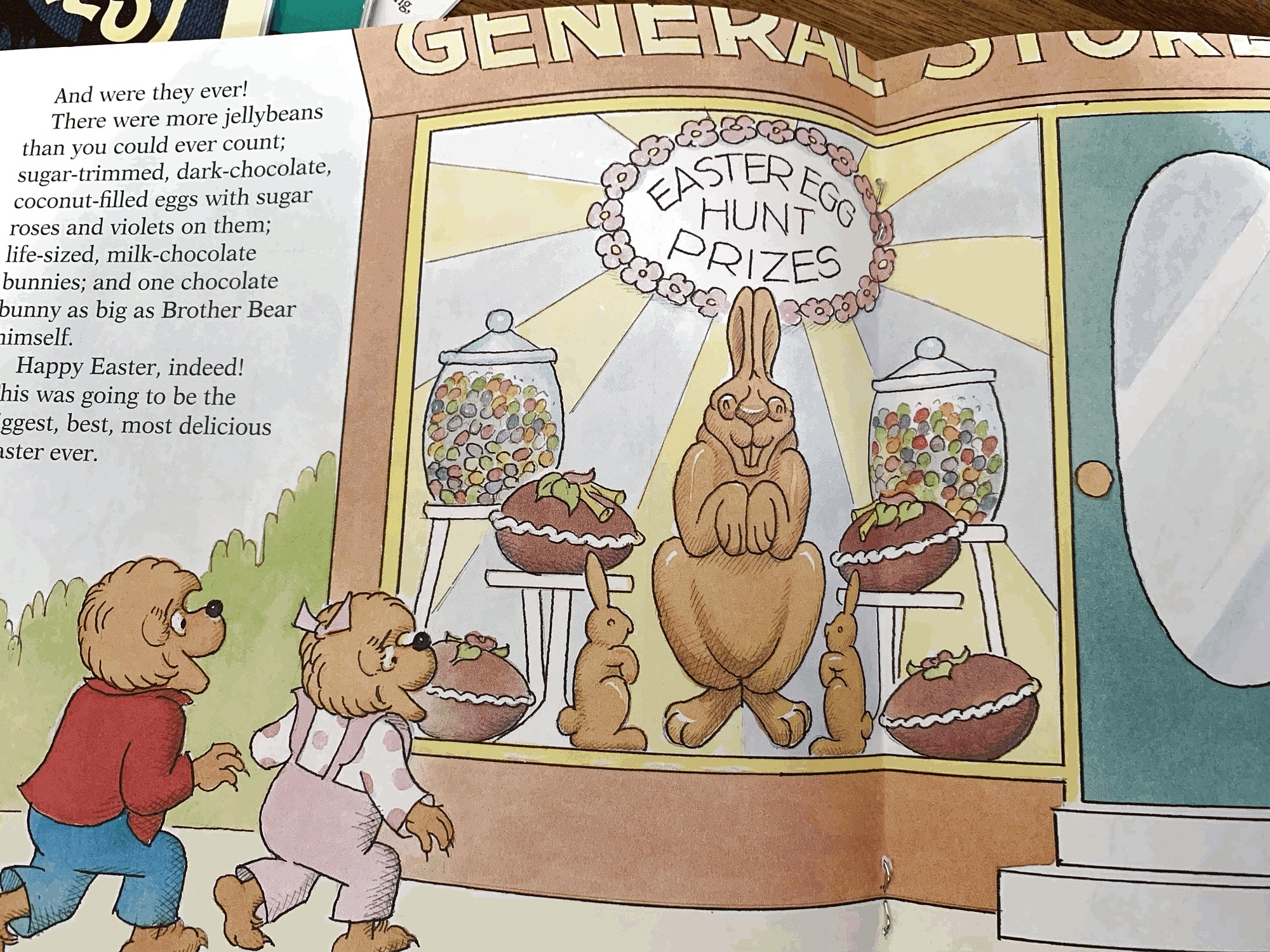 Another page from inside The Berenstain Bears and the Real Easter Eggs