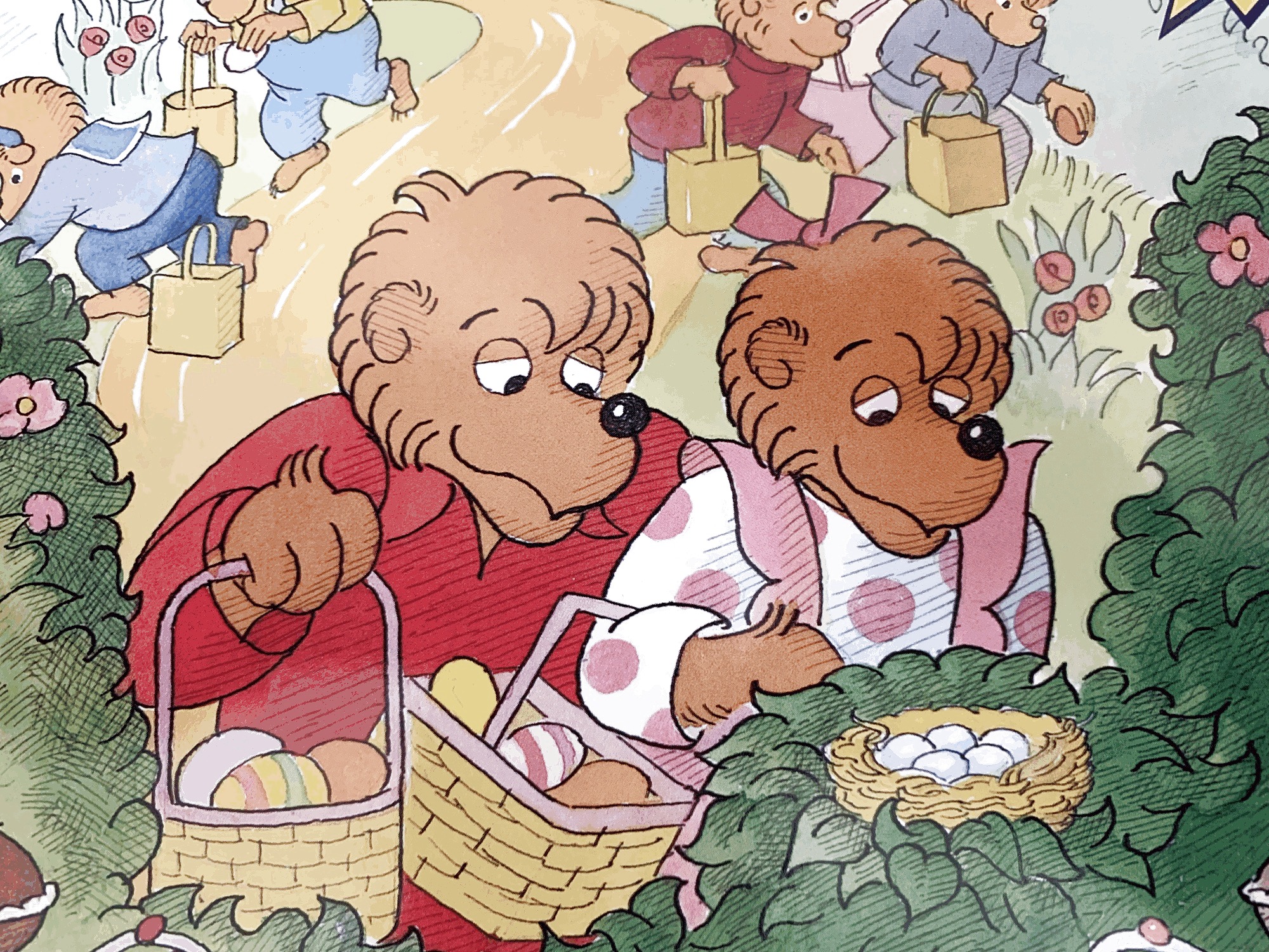 Another page from inside The Berenstain Bears and the Real Easter Eggs