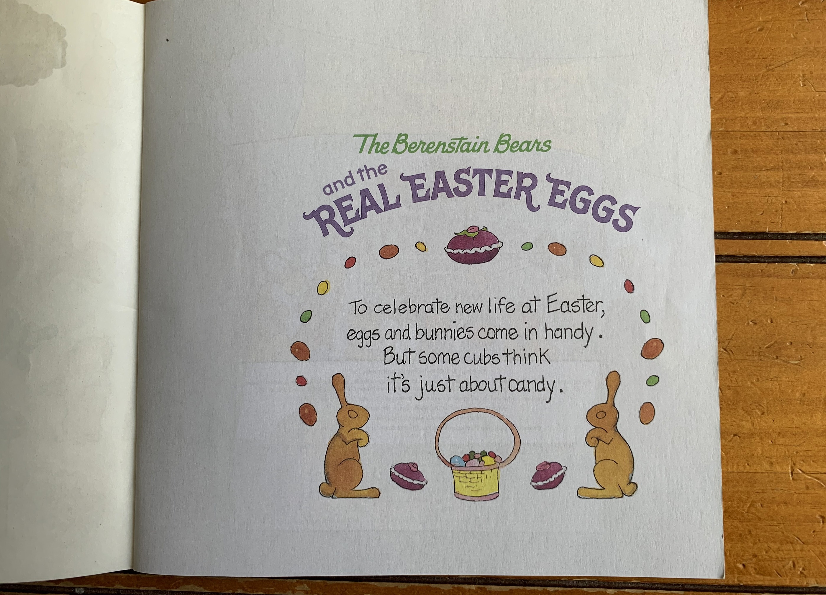 The Berenstain Bears and the Real Easter Eggs — the opening rhyme page