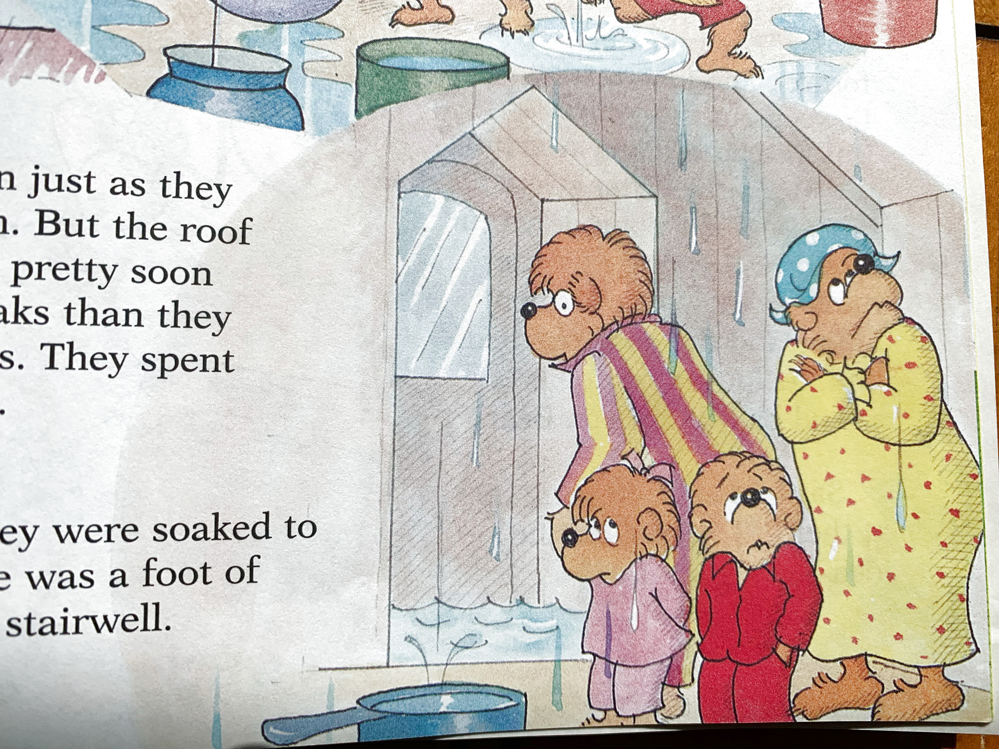 A page from inside The Berenstain Bears and Too Much Vacation