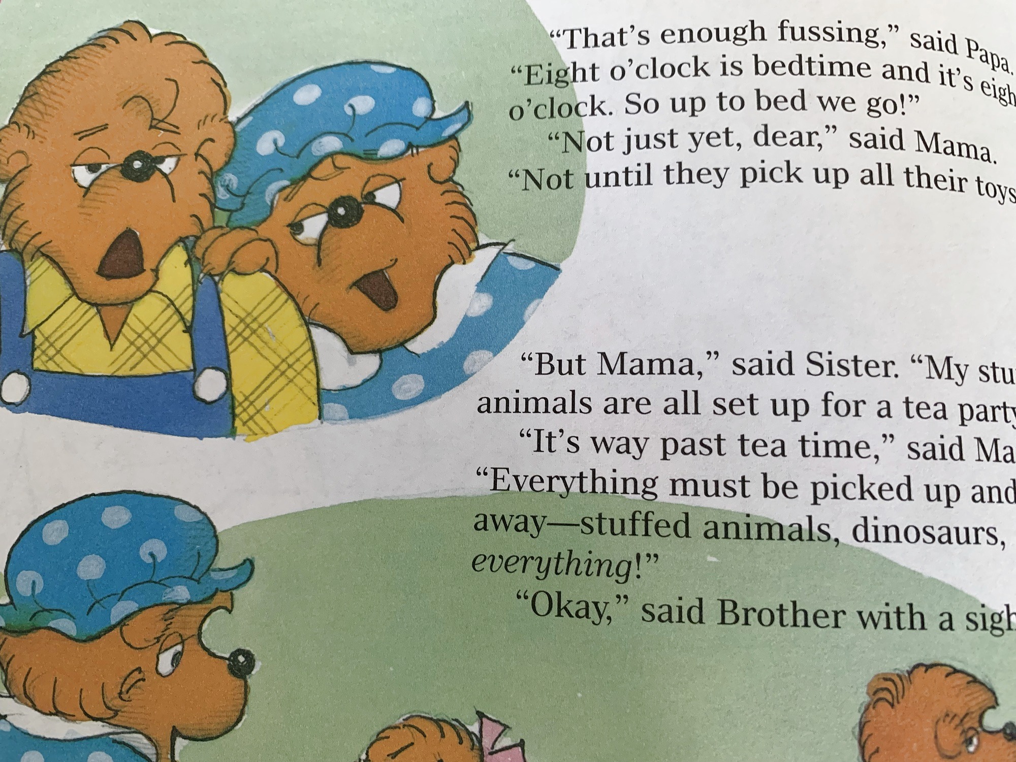 The Berenstain Bears' Bedtime Battle — favorite page spread