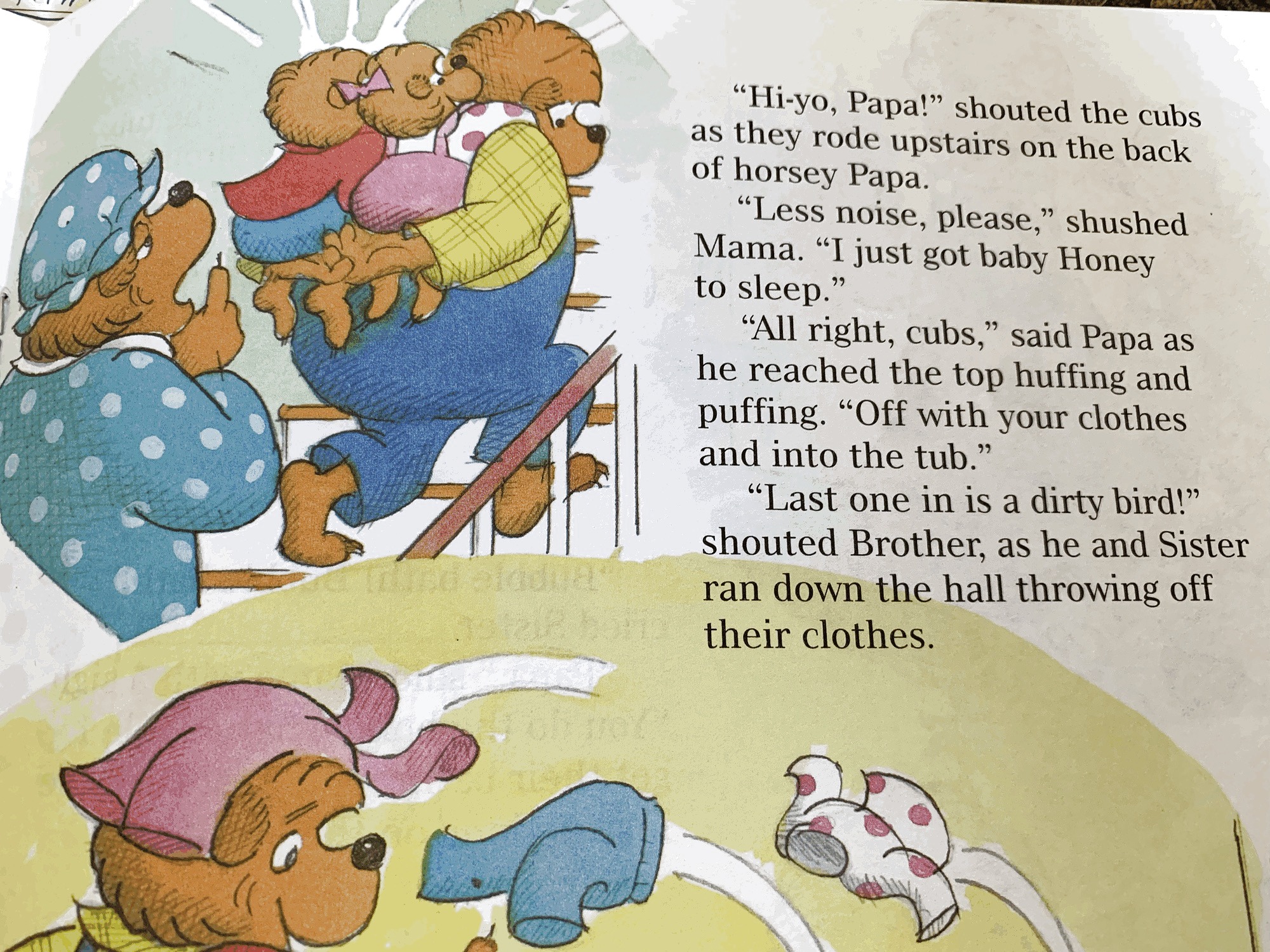 A page from inside The Berenstain Bears' Bedtime Battle