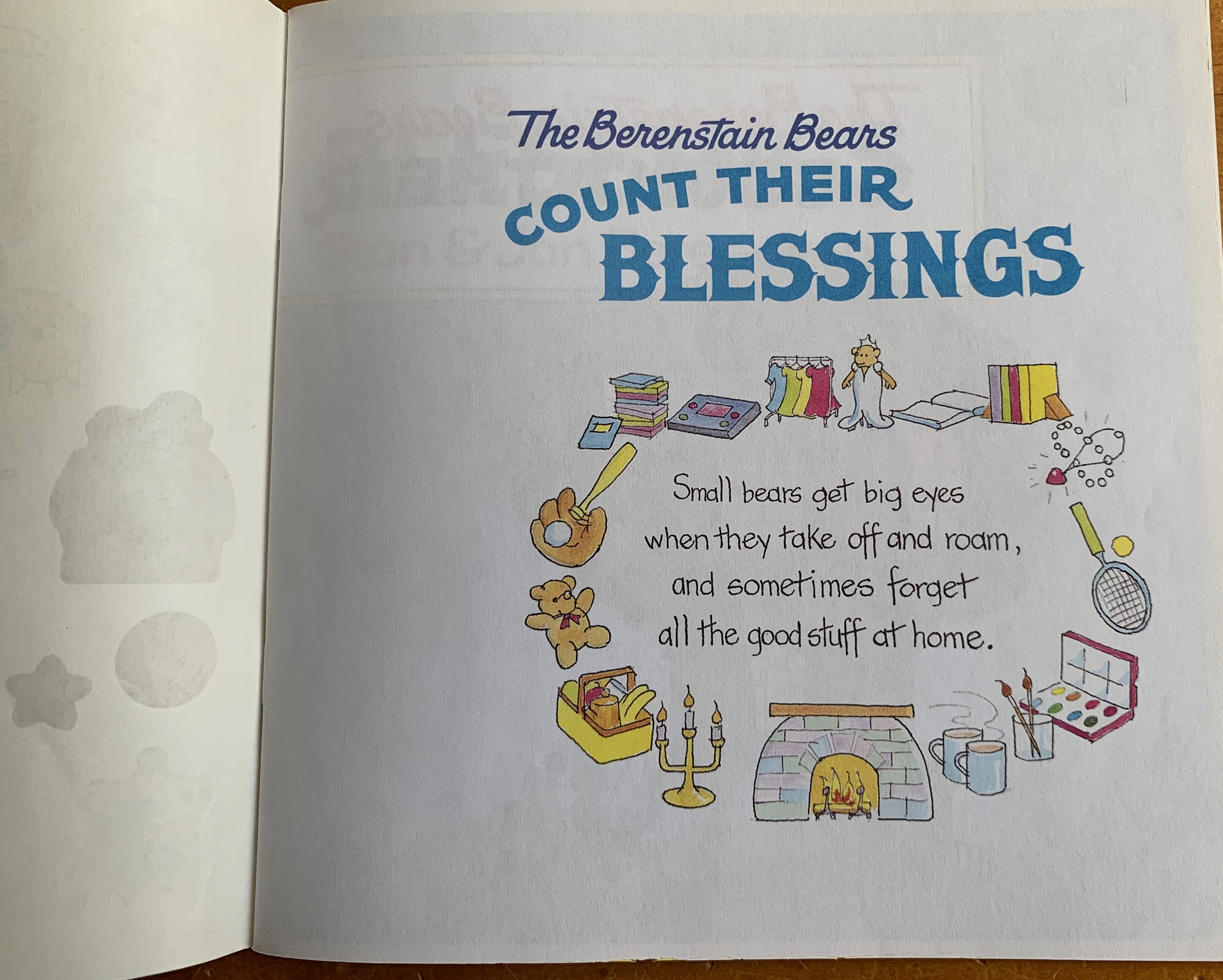 The Berenstain Bears Count Their Blessings: the opening rhyme page
