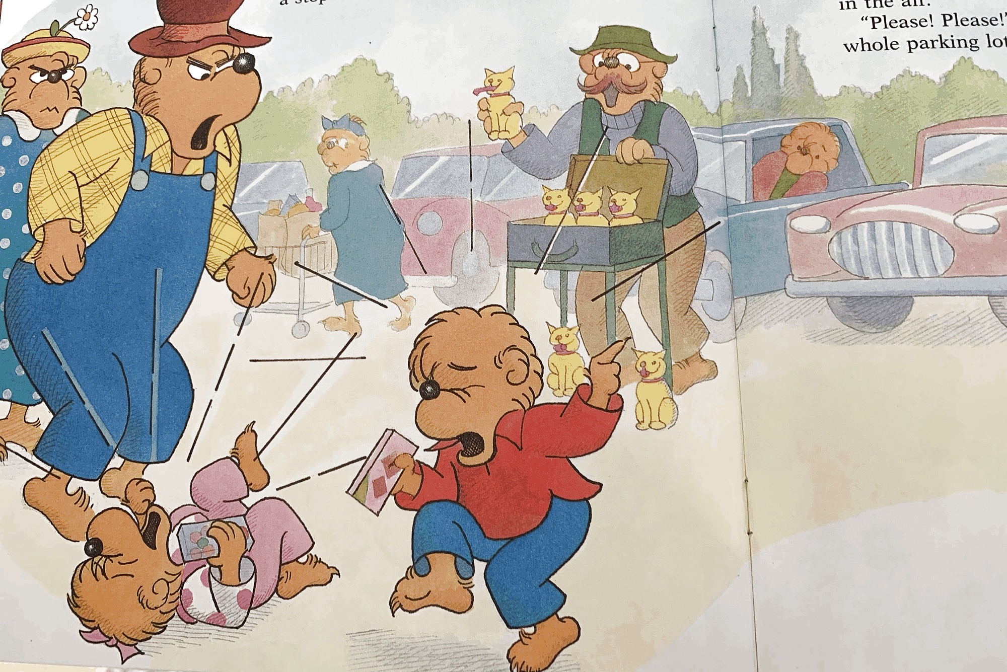 A page from inside The Berenstain Bears Get the Gimmies
