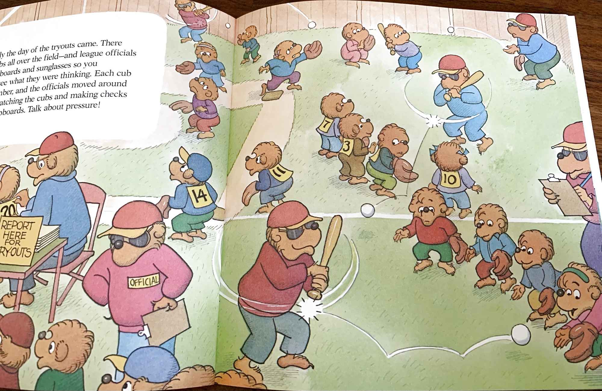 Another page from inside The Berenstain Bears Go Out for the Team