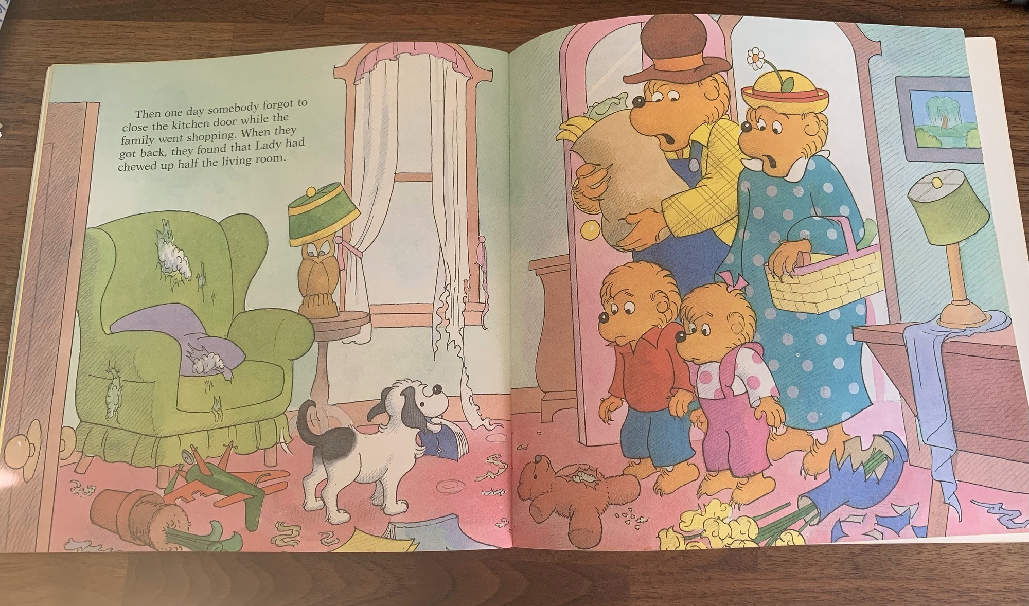 Another page from inside The Berenstain Bears' Trouble with Pets