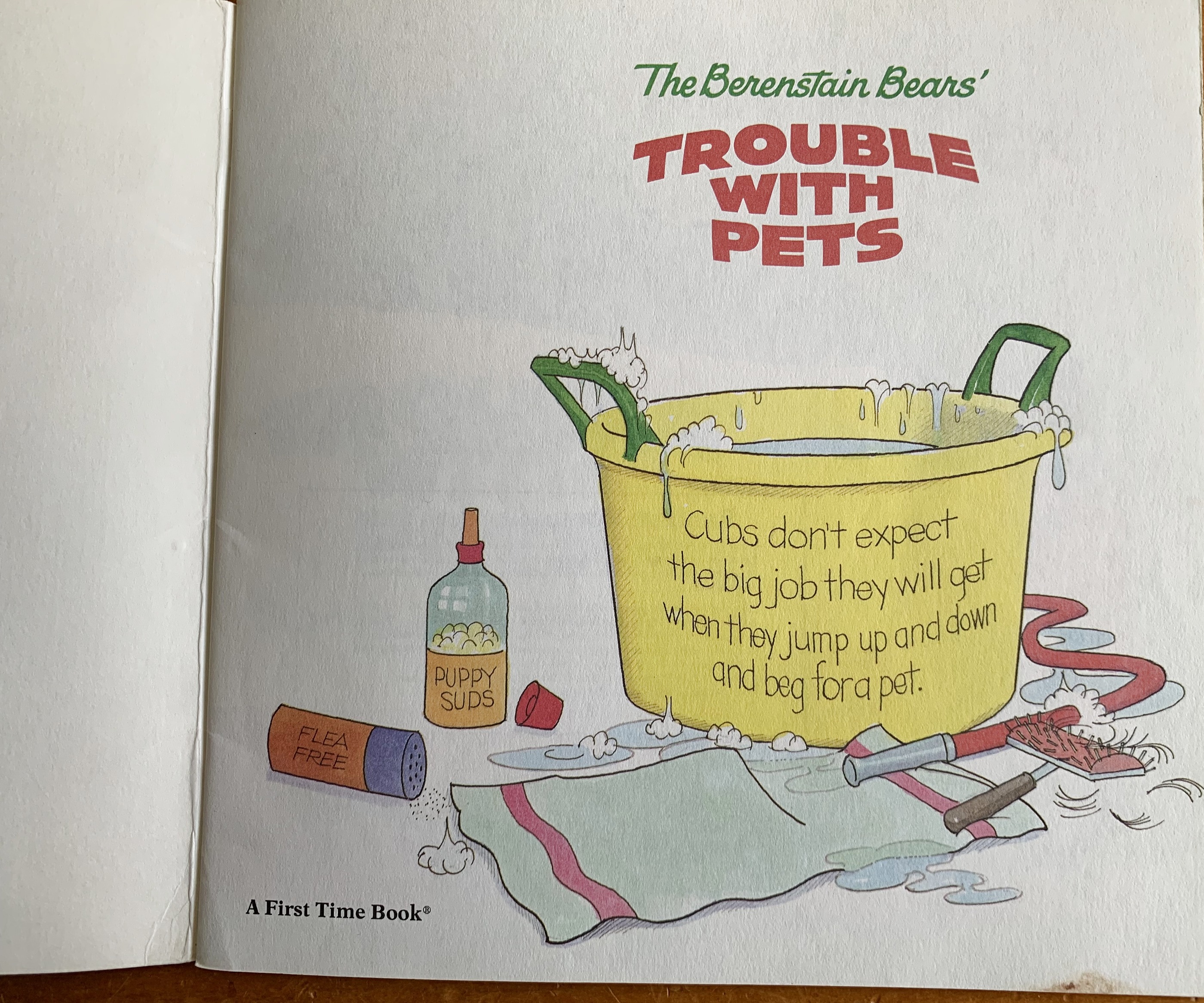 The Berenstain Bears' Trouble with Pets — the opening rhyme page