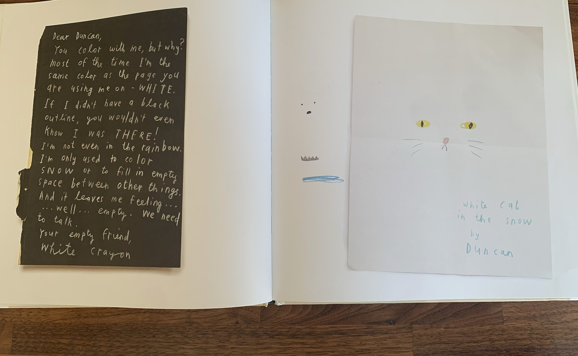 A page from inside The Day the Crayons Quit