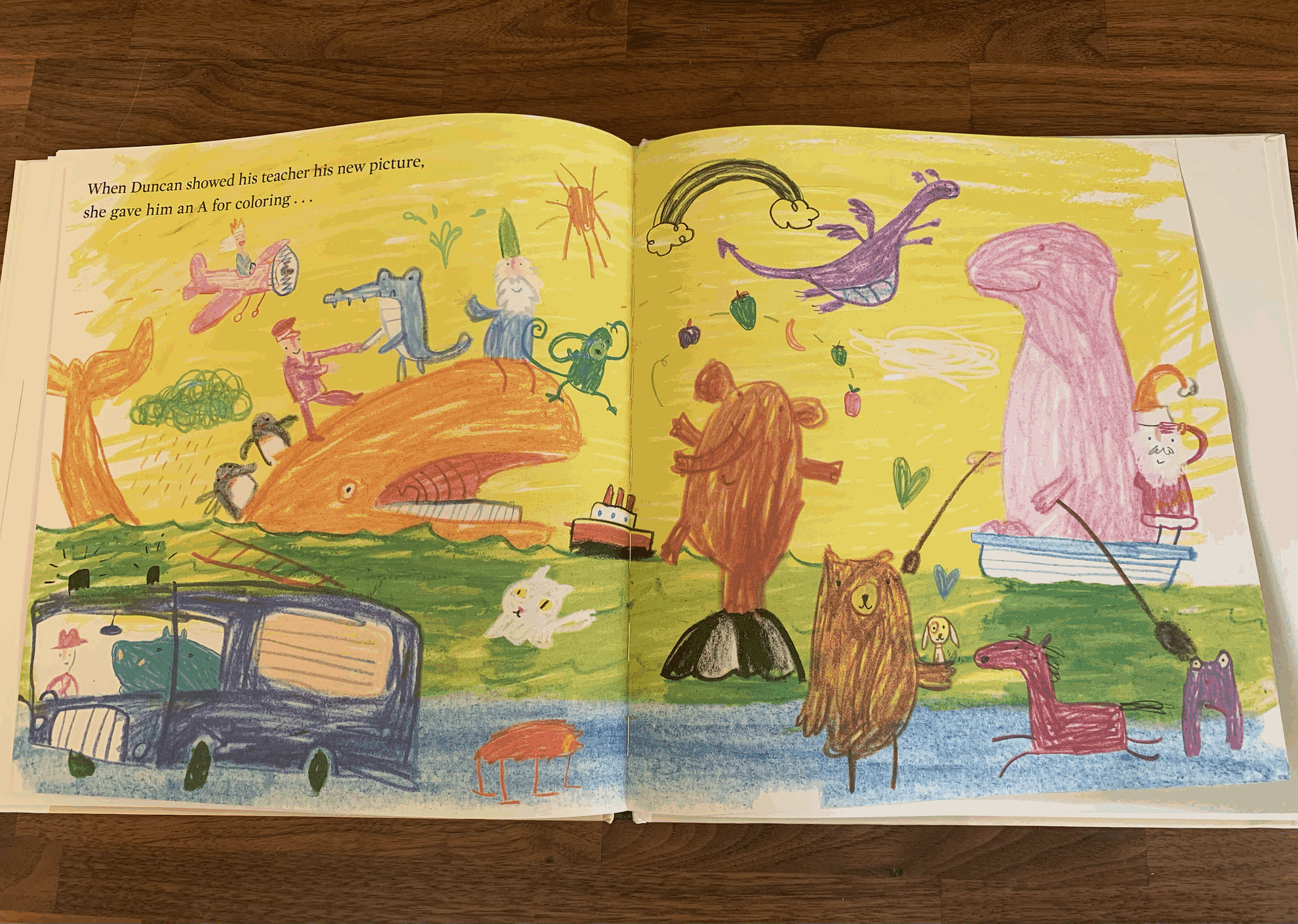Another page from inside The Day the Crayons Quit