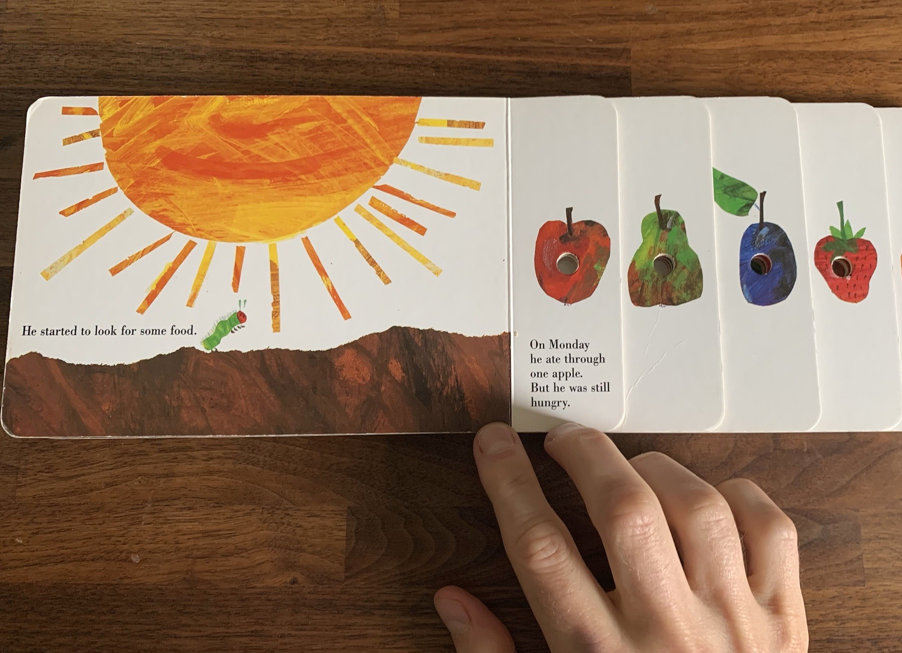A page from inside The Very Hungry Caterpillar