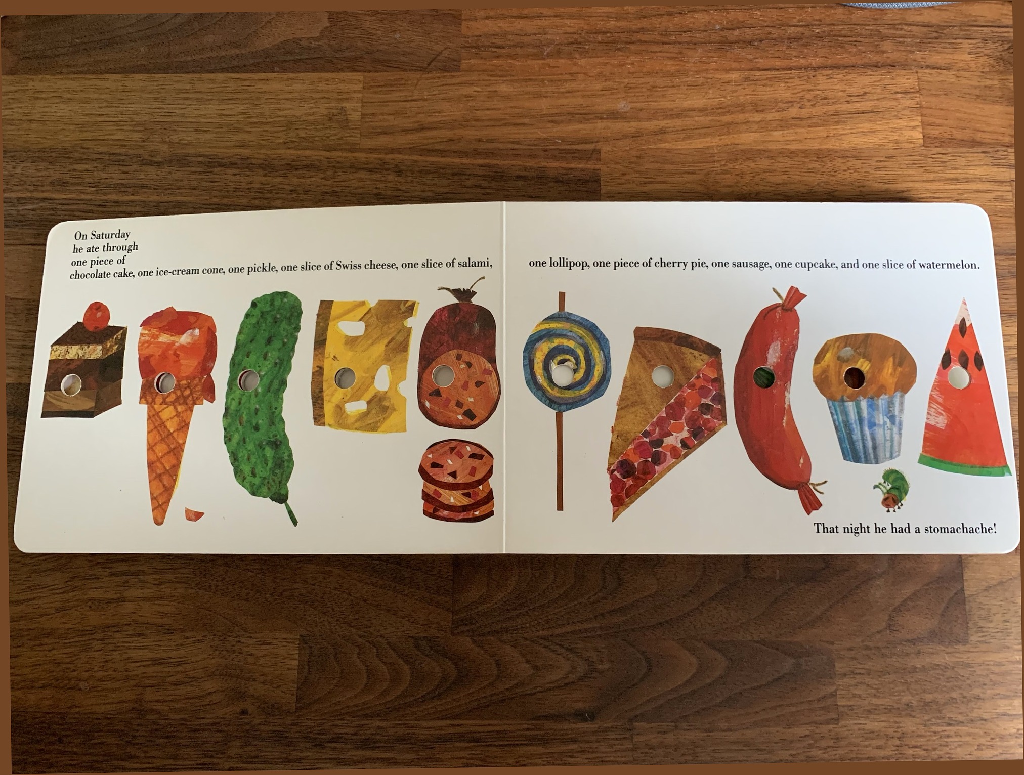 Another page from inside The Very Hungry Caterpillar
